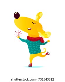 Cute happy dog