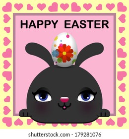 cute Happy Easter card 