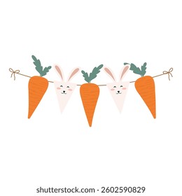 Cute Happy Easter Celebration Illustrations and Decorations Collection