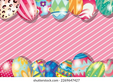 Cute Happy Easter Day Banner Template illustration