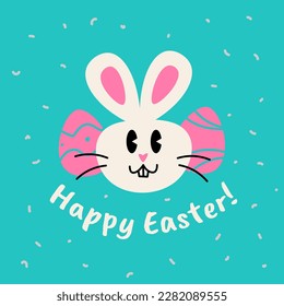 Cute Happy Easter Social Media Post Template