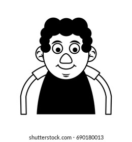 cute happy elderly man icon image 