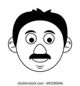 cute happy elderly man icon image 