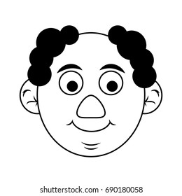 cute happy elderly man icon image 
