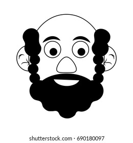 cute happy elderly man icon image 