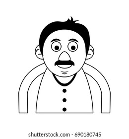 cute happy elderly man icon image 