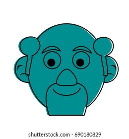 cute happy elderly man icon image 