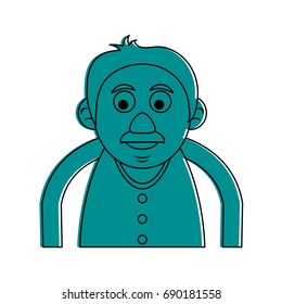 cute happy elderly man icon image 