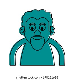cute happy elderly man icon image 