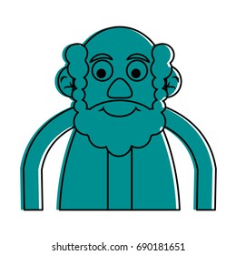 cute happy elderly man icon image 