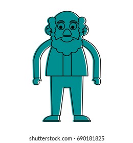 cute happy elderly man icon image 