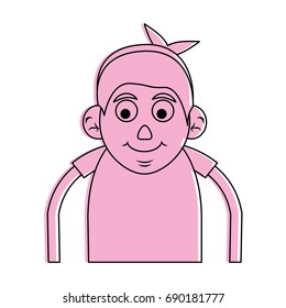 cute happy elderly woman wearing headband  icon image 