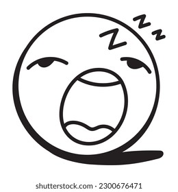 A cute happy emoji doodle icon