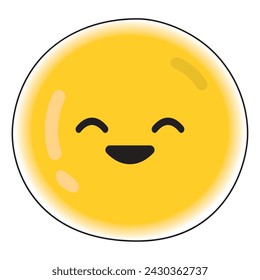 Icono de emoji feliz lindo ilustración vectorial