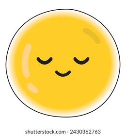 Icono de emoji feliz lindo ilustración vectorial