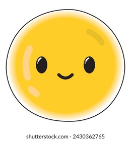 Icono de emoji feliz lindo ilustración vectorial