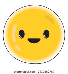 Icono de emoji feliz lindo ilustración vectorial