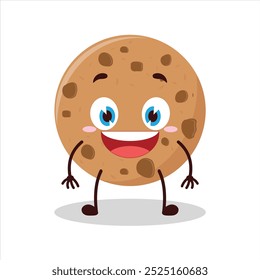 Cute happy expression of cookies cartoon character