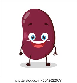 expressão feliz bonito do personagem feijão vermelho