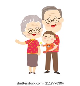 Cute and Happy Family Character Vector.