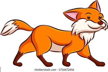 Cute and happy fox cartoons
