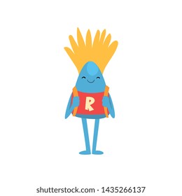 Cute Happy Freaky Monster, Funny Colorful Alien Cartoon Character Vector Illustration