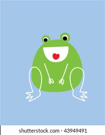 cute happy frog