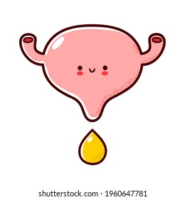 Cute Happy Funny Human Bladder Organ Stock Vector (Royalty Free ...