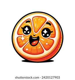 Cute happy funny orange vector Illustration  