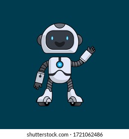 cute happy futuristic robot character