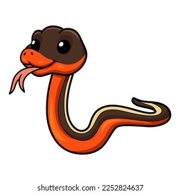 Cute happy garter snake cartoon