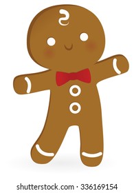 Cute happy gingerbread man