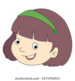 A cute happy girl face