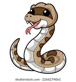 Cute happy gopher snake cartoon