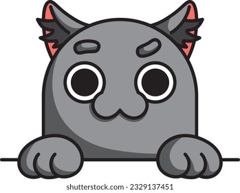 Cute happy gray cat design1