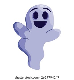 Personagem fantasma bonito feliz halloween ilustração Vetor