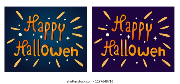 Cute Happy Halloween Typographical Background