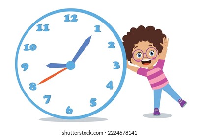 reloj de espera de niño feliz