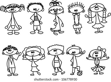 Cute happy kids
