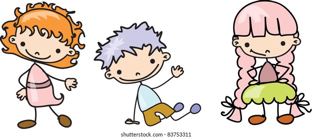 Cute happy kids