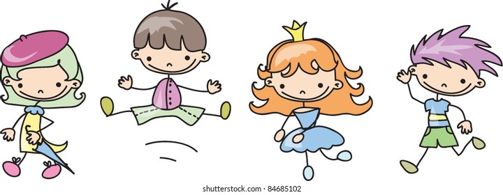 Cute happy kids