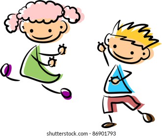 Cute happy kids