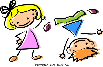 Cute happy kids