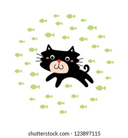 cute happy kitten