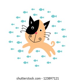 cute happy kitten