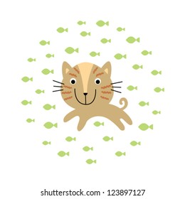 cute happy kitten