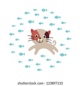 cute happy kitten