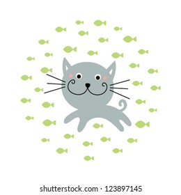 cute happy kitten