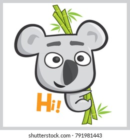 Cute happy koala