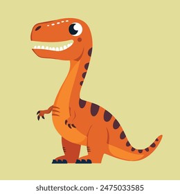 Cute and happy little Dinosaur character vector artwork